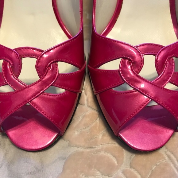 Stuart Weitzman Slingback Hot Pink 4" Heels Size 37/7 - Picture 7 of 8